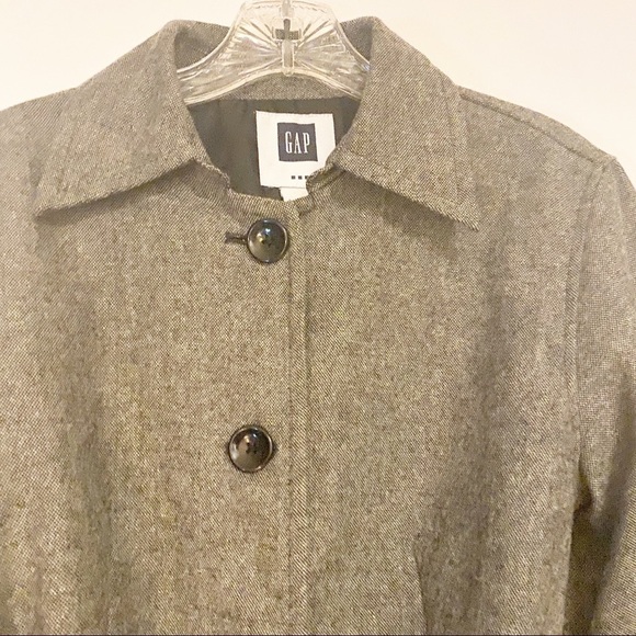 GAP Button Front Blazer Jacket Black Small - Picture 3 of 5